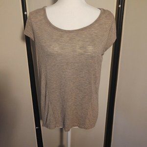 Mossimo Tan Heather Striped Top - Sz. M